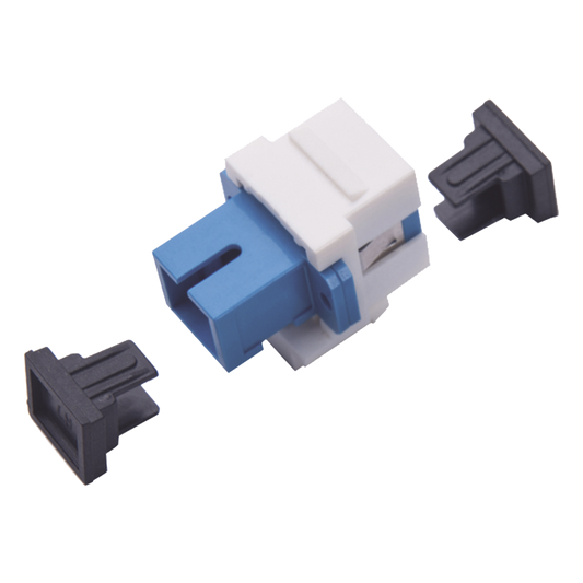 Acoplador Keystone de Fibra Óptica Monomodo SC/PC Simplex a SC/PC Simplex