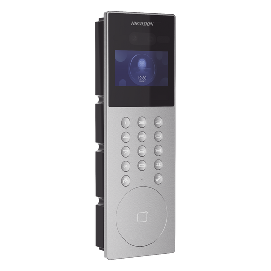 Videoportero IP Multiapartamento con Reconocimiento Facial / Llamada a App HikConnect (requiere monitor) / Protección IP65 / Apertura por Rostro