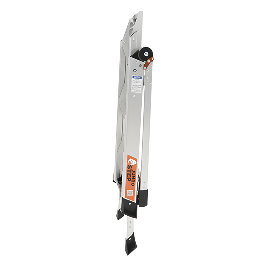 Escalera de Tijera con Punto de Apoyo Anti-caídas de 0.67 m (Nivel de Pie), con Peldaños JUMBO, (SKU 11903).