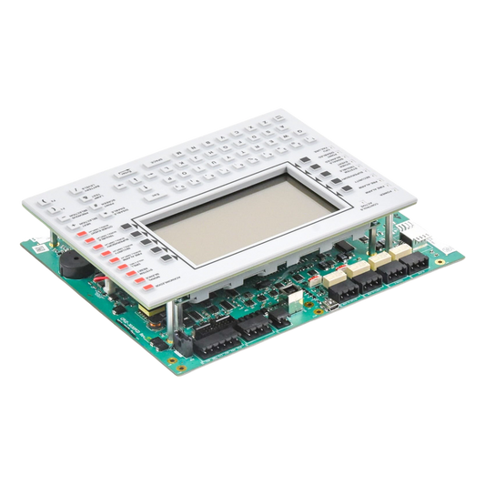 Unidad central de procesamiento con pantalla LCD de 640 caracteres y teclado QWERTY, en inglés, para panel de detección de incendio NFS2-3030