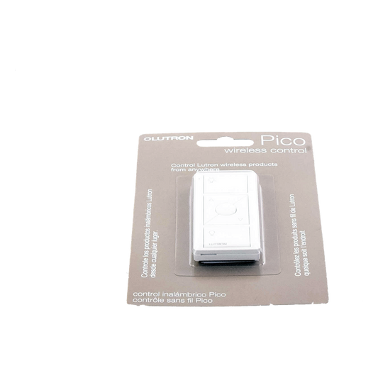 Control Pico inalámbrico de 3 botones con subir y bajar para iluminación, batería de 10 años, compatible con Caseta Wireless, RadioRA 2, Vive y