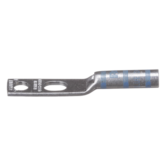 Zapata de compresión LCC6-14JAW-l para cal. 6 Awg, Doble barreno para tornillo prisionero de 1/4, 1 pz