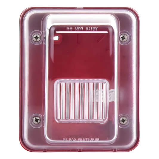 Cubierta para instalar sirenas estrobo en exterior compatible con estrobos sirenas Hochiki color rojo