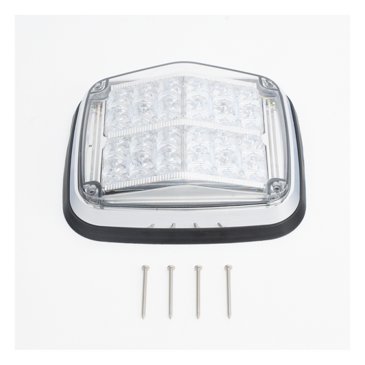 Luz de advertencia de 8 X 6", Color Rojo / Claro, SAE, IP67, Ideal para Ambulancias