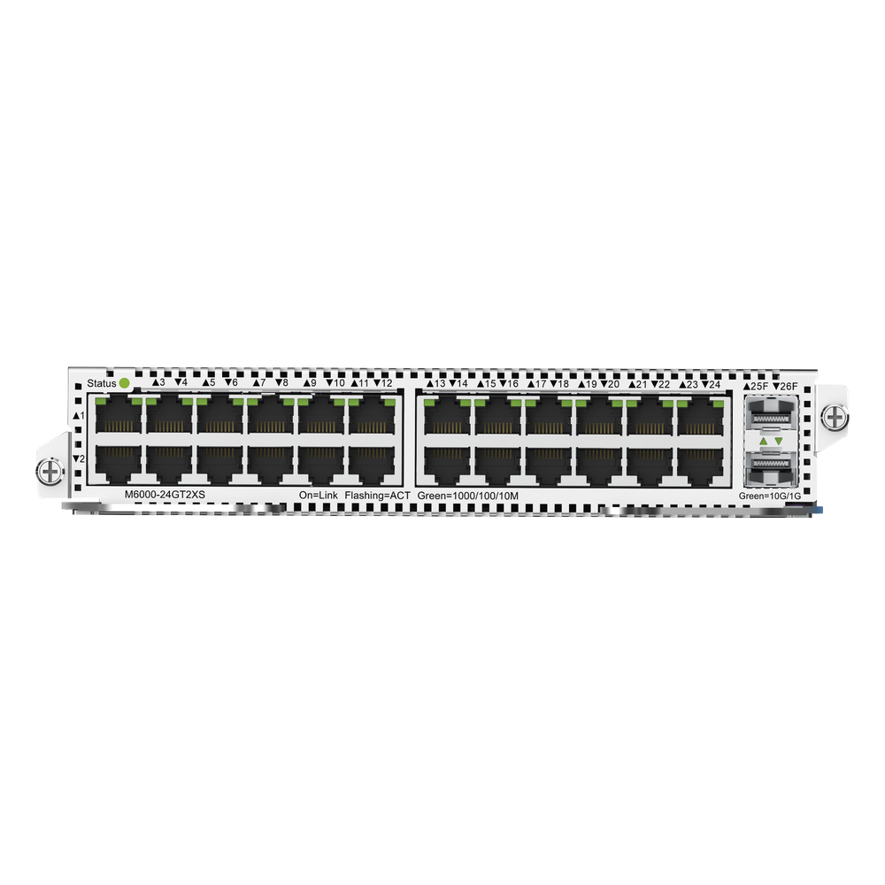 M6000-24GT2XS 24 ptos giga RJ45 y 2 SFP+ lc para RG-NBS6002