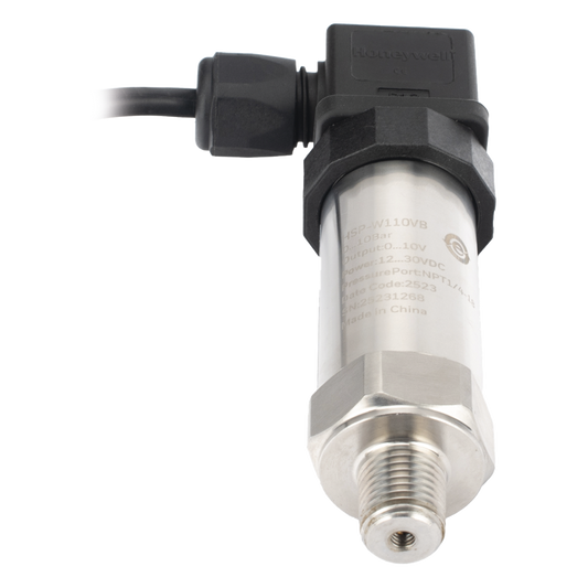 Sensor de presión industrial de 0 a 10 bar con salida analógica 0-10 V y conexión roscada NPT