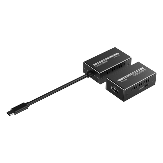 Extensor Mini 4K120Hz USB-C a HDMI | Transmisión 18 Gbps | Distancia 60m 4K@60Hz | HDR10 / HDCP 2.2 | Protección ESD ±8KV | Alimentación por Fuente