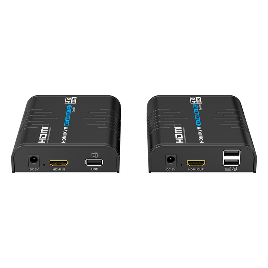 Extensor KVM HDMI 4K a 60 Hz | Transmisión hasta 120 mts con CAT6 | Resolución 4096x2160@60Hz | Ancho de Banda 18Gbps | HDCP1.4 y HDCP2.2 | Latencia