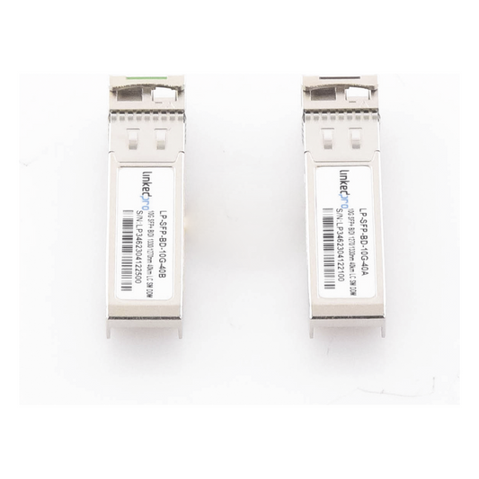 Transceptores Ópticos Bidireccionales SFP+ (Mini-Gbic) / Monomodo 1270 & 1330 nm / 10 Gbps / 1000BASE-BX / Conector LC/UPC Simplex / DDM / Hasta 40