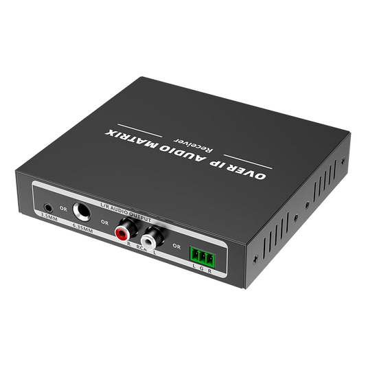 Extensor de Audio sobre IP | PCM 2.0 | 120 m | Matriz Flexible 1 a 1 / 1 a N / N a N | Interfaces Profesionales | Protección ESD | Solo Receptor