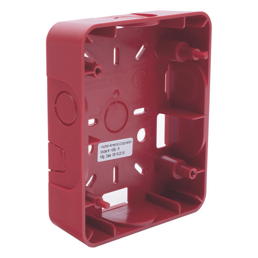 Caja Trasera Resistente a la Intemperie, Roja (para usar con la serie de estrobos HE) (0500-06360) De Hochiki