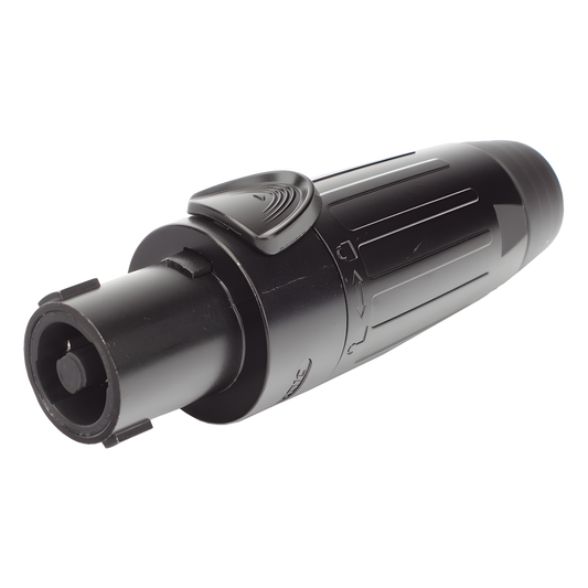 Conector Speakon | Hembra | 4 polos | carcasa negra | Cable AWG10 | 30A
