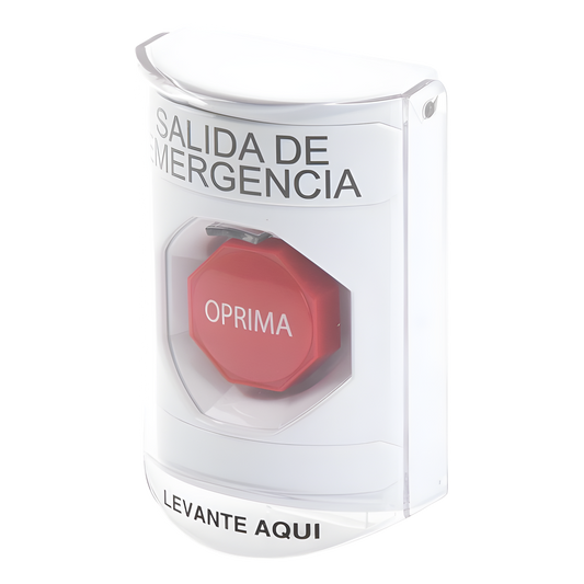 Botón Multipropósito, Texto Salida De Emergencia, Llave para Restablecer, Bocina Integrada De Alarma, Tapa De Policarbonato, 2 Relevadores forma C