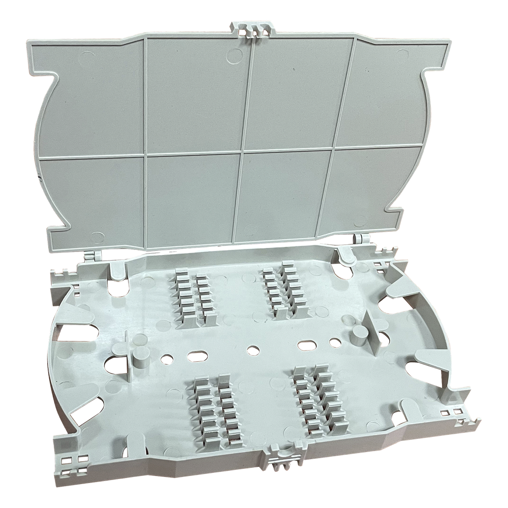 Charola de Empalme para Fibra Óptica, Protección para 24 Empalmes de Fusión o Mecánicos, Compatible con Distribuidor LPODF8002