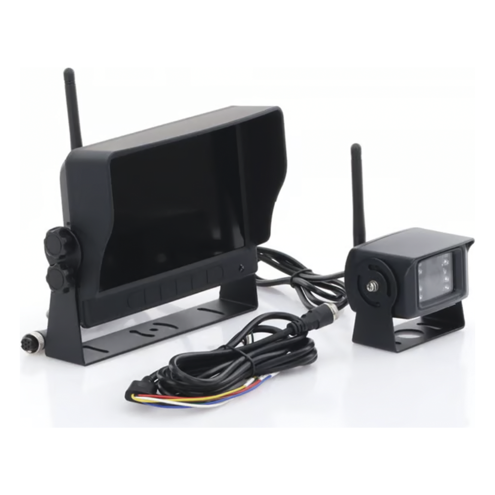 Camara de Reversa Inalambrica y Monitor para Vehiculos de Trabajo y Montacargas