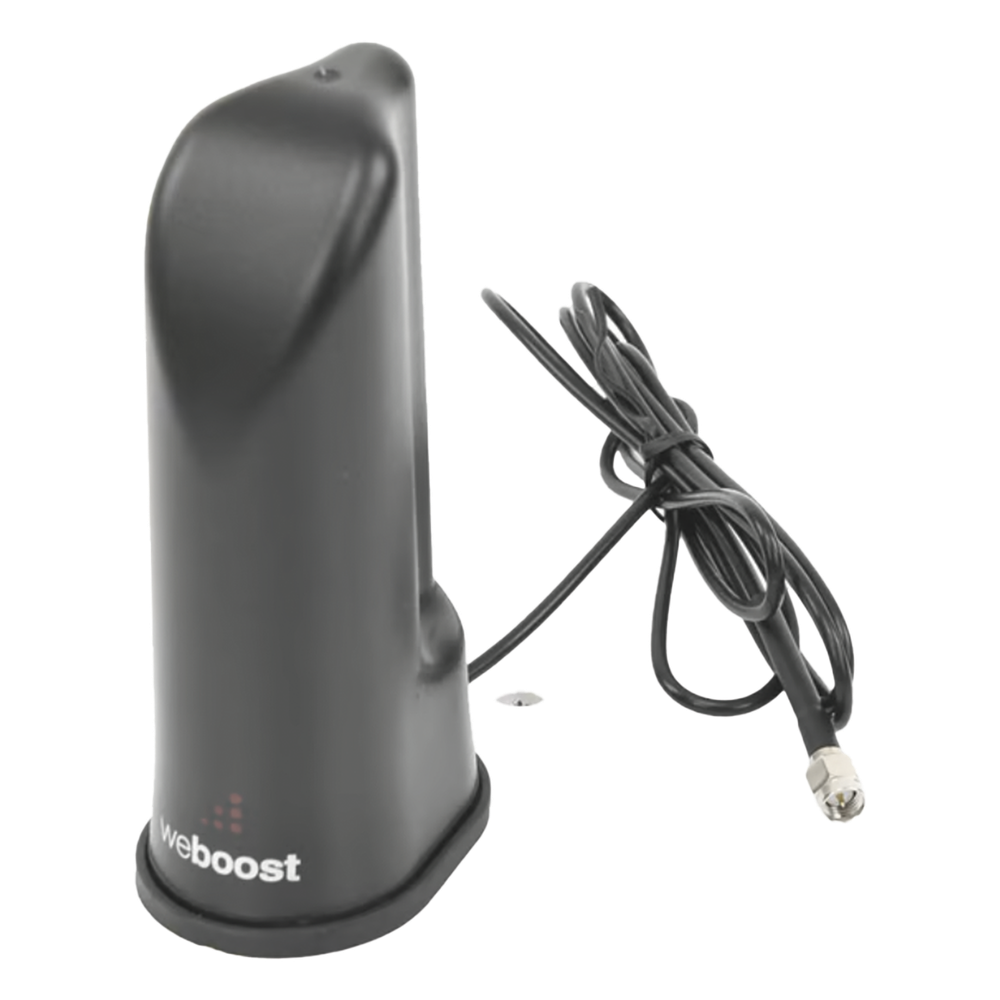 Antena de escritorio tipo cilindro color negra. Cubre las bandas de frecuencia celular. Especial para amplificadores y dispositivos celulares 4G y