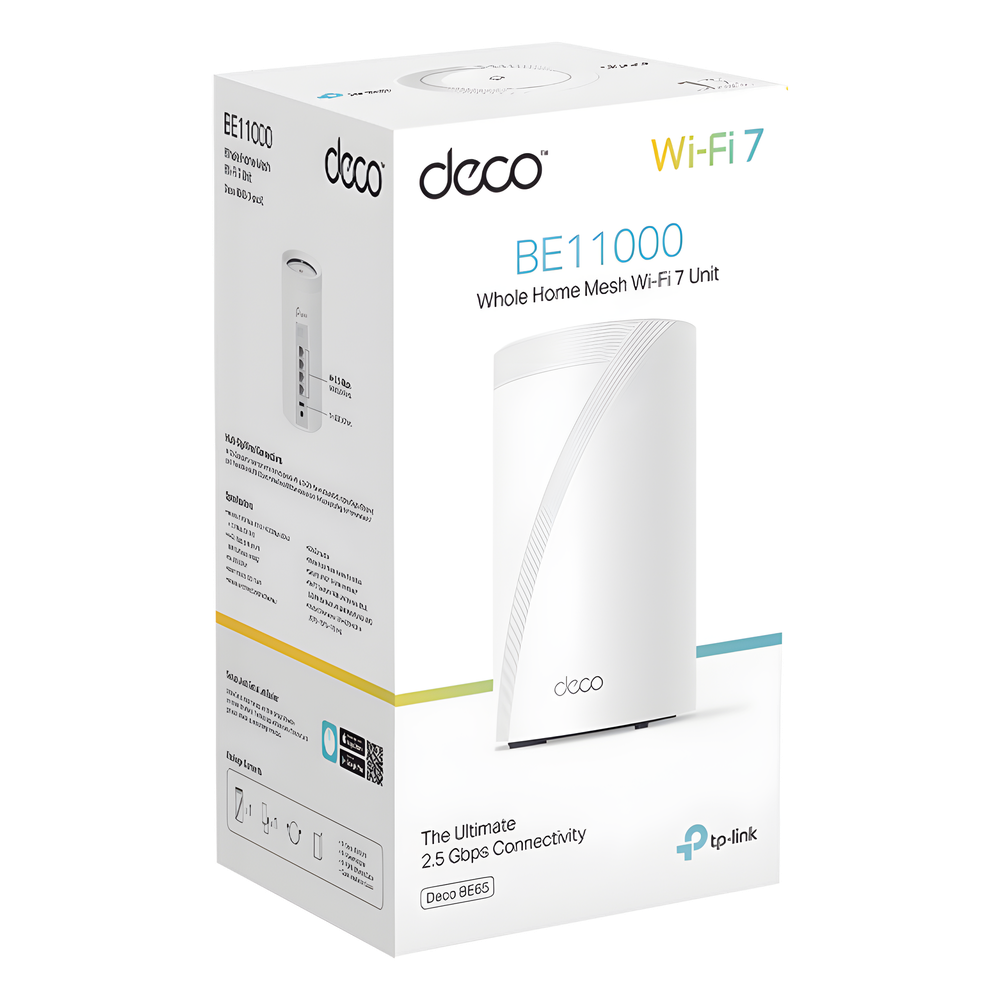 Router Inalámbrico MESH Interior para Hogar / Triple Banda Wi-Fi 7 BE9300 Mbps / 2 Puerto 2.5 Gigabit WAN/LAN / 4 Antenas Internas / Operación