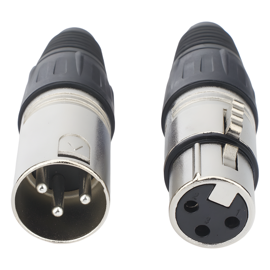 Kit Conector XLR Hembra + XLR Macho | Ideal para Conexiones de Micrófonos, Mezcladoras | Equipo de Audio Profesional