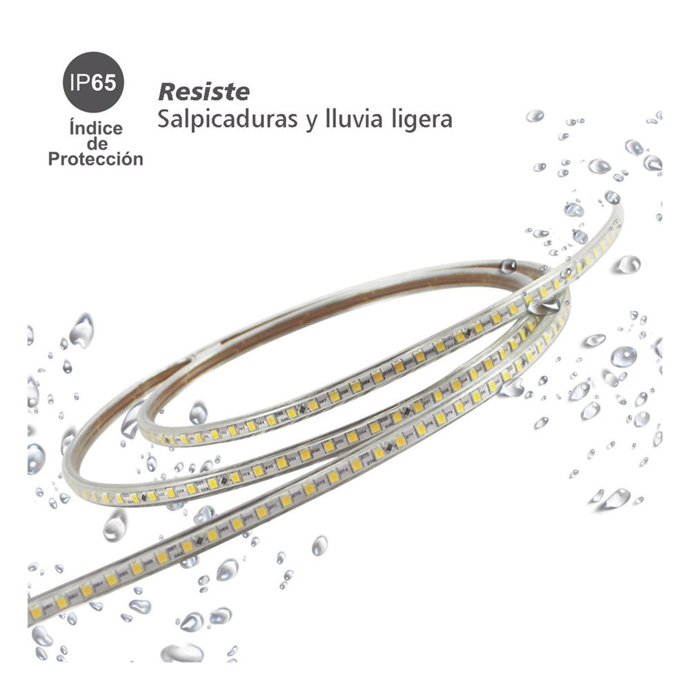 Manguera Led de 1 Linea de 1 cm/ 50 m/ T.C.C. 2700 K / Color Cálido.