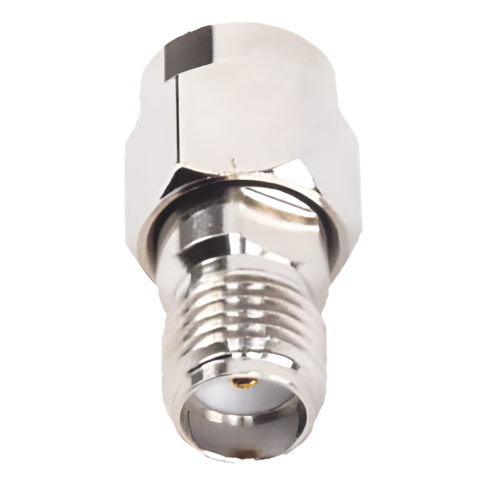 Adaptador en Línea de Conector SMA Macho Inverso a SMA Hembra, Níquel/ Oro/ Teflón