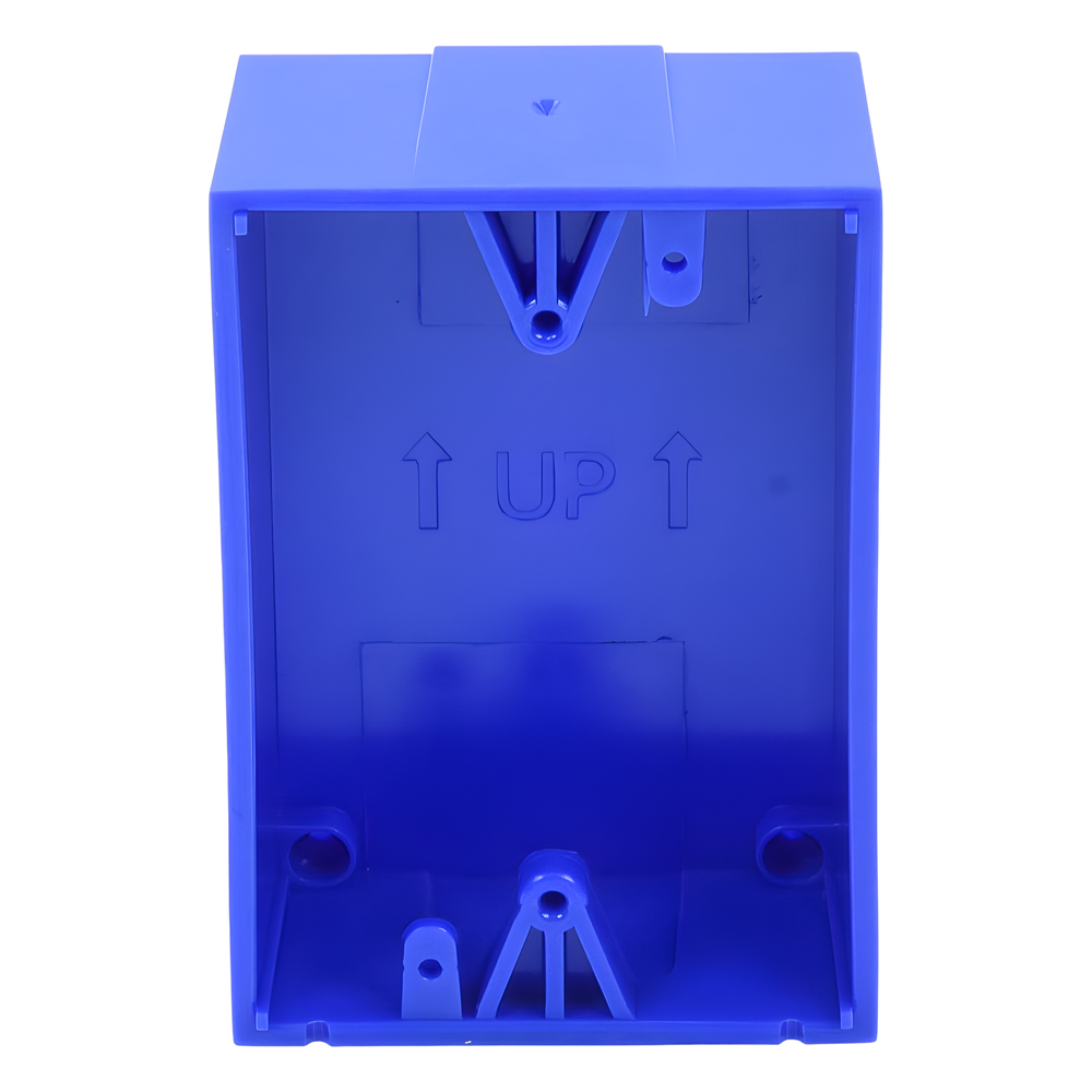 Caja trasera de montaje color azul para estaciones de parada STOPPER