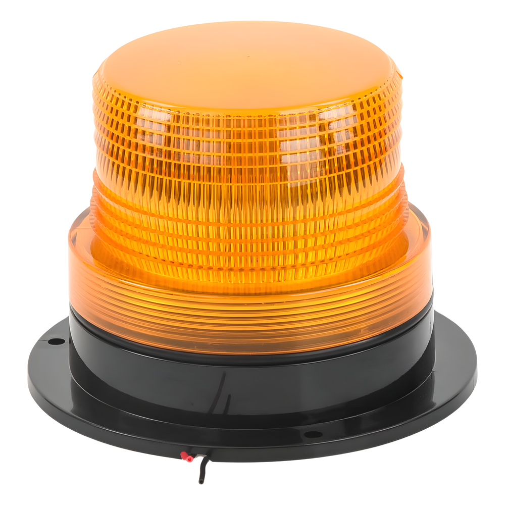Burbuja brillante de Larga Vida Útil con 8 LEDs, color ámbar, domo ámbar, 12Vcd