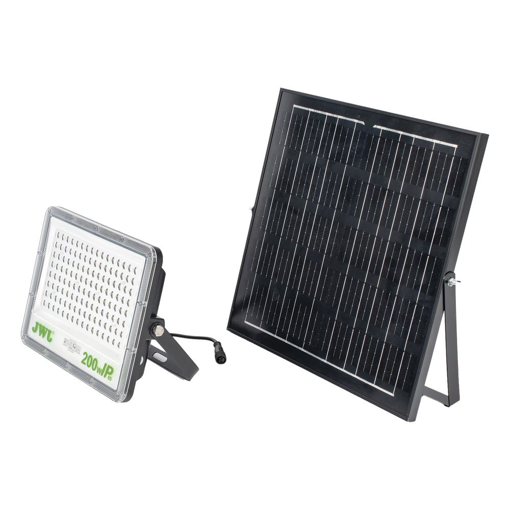 Reflector de 200 W con Panel Solar / Batería 3.2 V CD / T.C.C. 6 500 K / IP65.