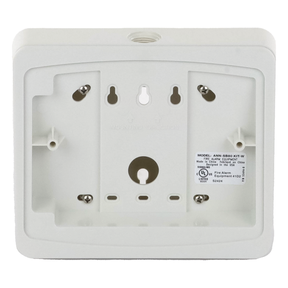 Kit de caja de montaje en superficie color blanco con cuña de visualización angulada de 15 grados para anunciador remoto