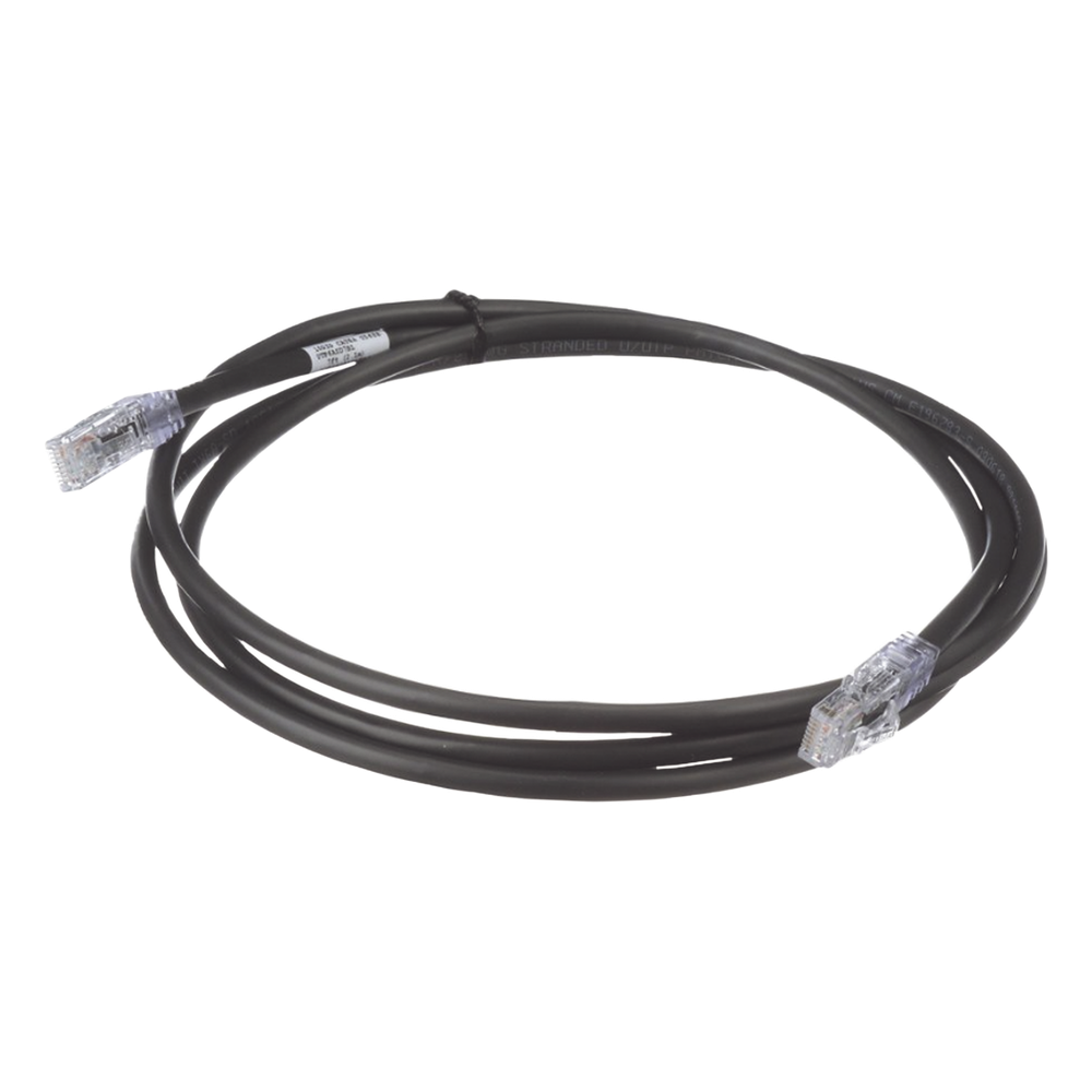 Cable de Parcheo UTP, Cat6A, 24 AWG, CM, Color Negro, 1.52 Metros (5 Pies)