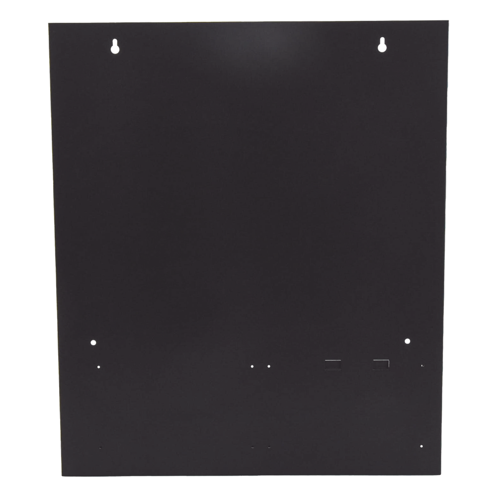 Caja posterior de 2 niveles para gabinete de panel contra incendio NOTIFIER, acero calibre 16, color negro