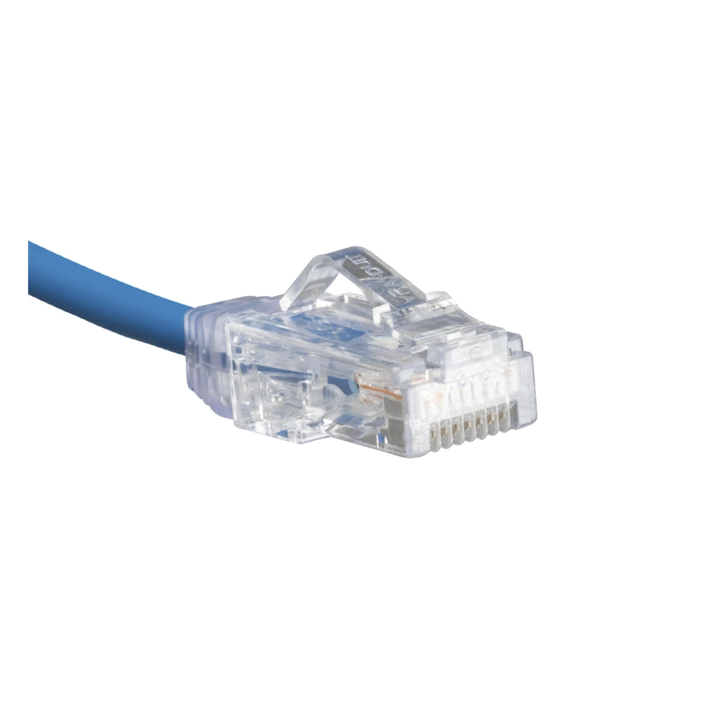 Cable de Parcheo TX6, UTP Cat6, Diámetro Reducido (28AWG), Color Azul, 20.2 cm (8 Pulgadas)
