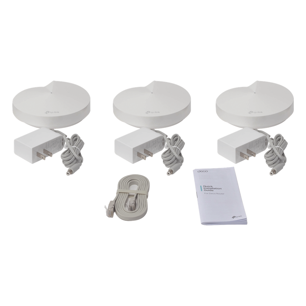 Kit 3 Routers Inalámbricos MESH Interior para Hogar / Doble Banda Wi-Fi 5 AC1300 Mbps / 2 Puerto Gigabit WAN/LAN / 4 Antenas Internas