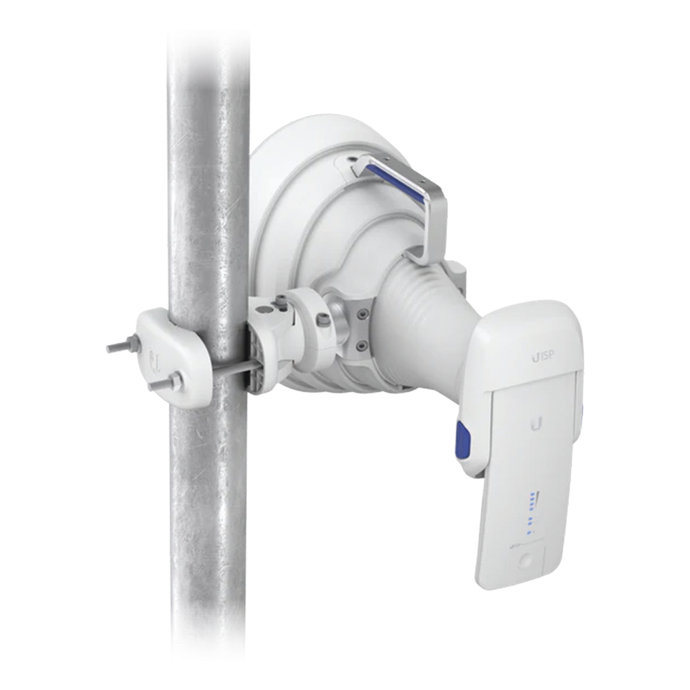 Antena Sectorial 30° tipo Horn para Multipunto, 19.5 dBi. Rango extendido 5.15 - 6.875 GHz. Alto aislamiento al ruido. Compatible solo con AF5XHD