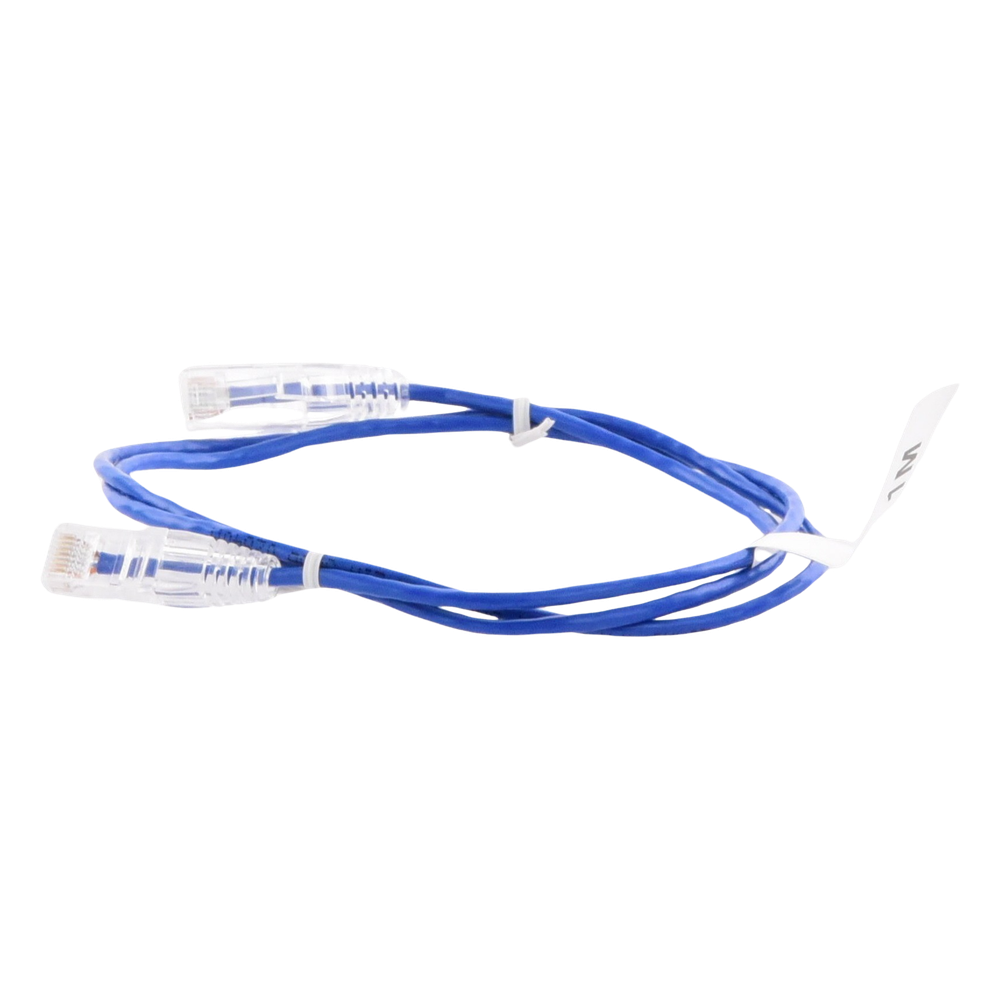 Cable de Parcheo Slim UTP Cat6 - 1 Metro (3.28 Pies), Azul, Diámetro Reducido (28 AWG)