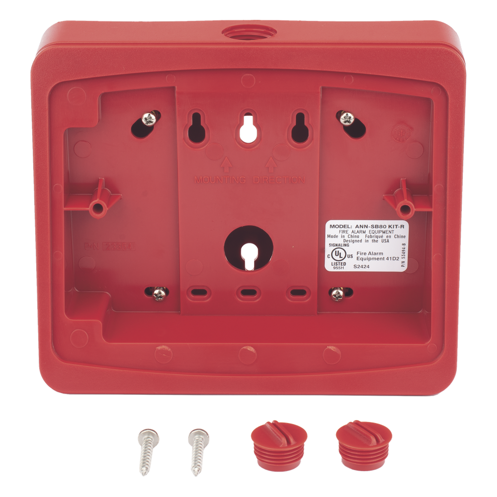 Kit de caja de montaje en superficie, color rojo, para el anunciador remoto ANN-80
