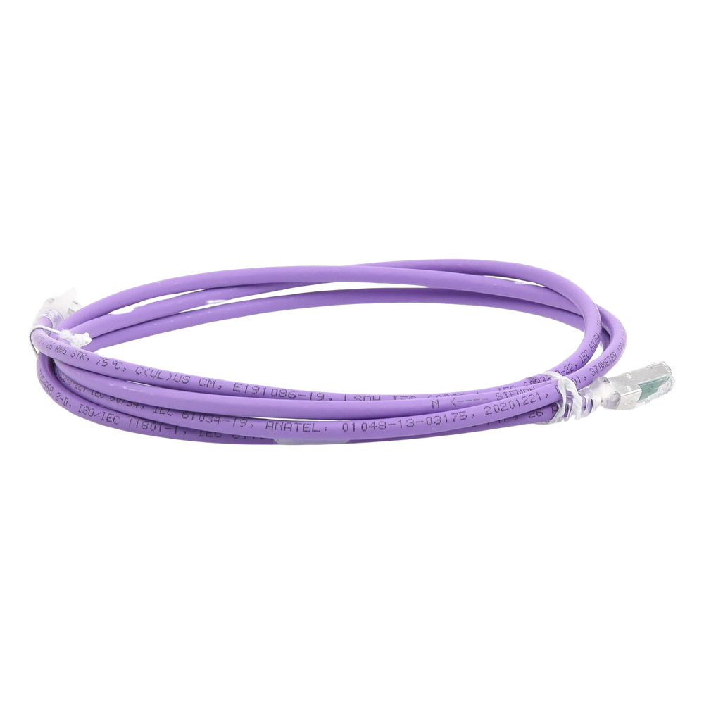 Patch Cord Z-MAX Cat6A S/FTP, CM/LS0H, 2.13 Metros (7 Pies), Color Violeta, Versión Bulk