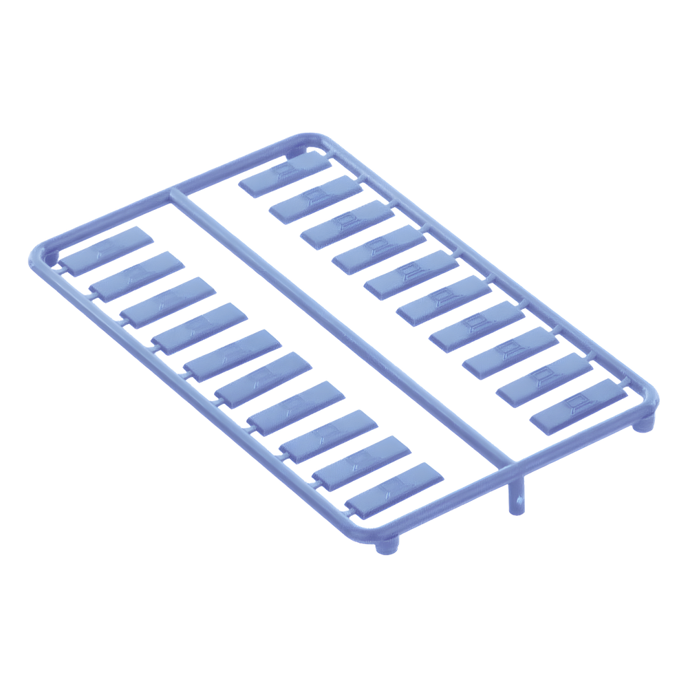 Paquete de 100 Iconos de Datos de Instalación a Presión, Para Jacks Mini-Com de Panduit, De Plástico, Color Azul
