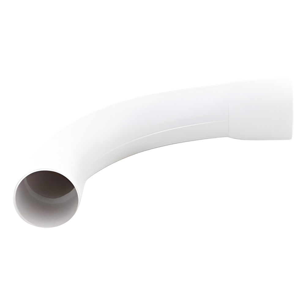 Curva de radio estrecho para tubería rígida, recomendado para cables de datos, PVC Auto-extinguible, de 25 mm