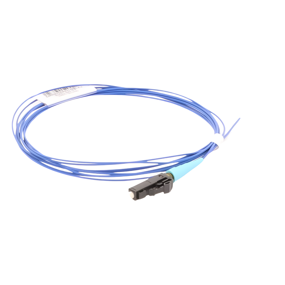 Pigtail de Fibra Óptica LC Simplex, Multimodo OM3 50/125, 900um, Color Aqua, 2 Metros (6.56 Pies)