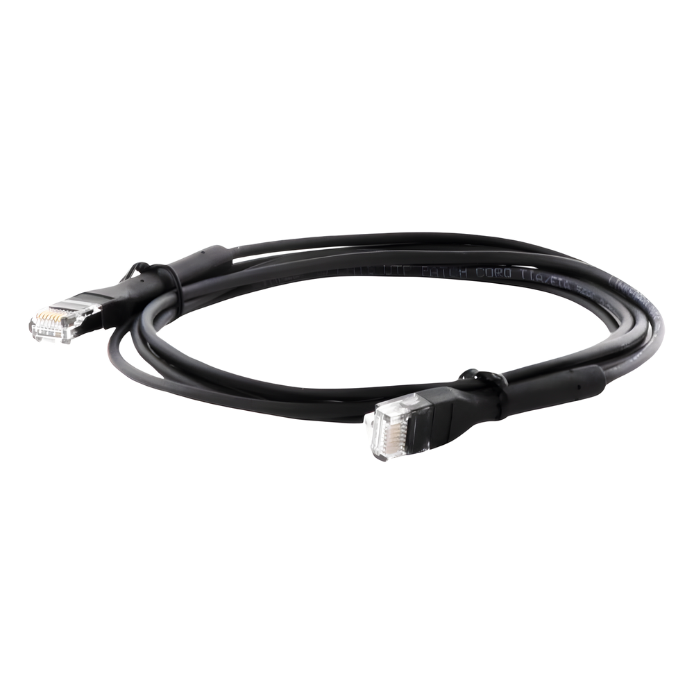 Mini Patch Cord Cat6 Ultra Slim 2 Metros (6.56 Pies) Negro Ahorra Espacio sin Organizadores, con Bota Flexible