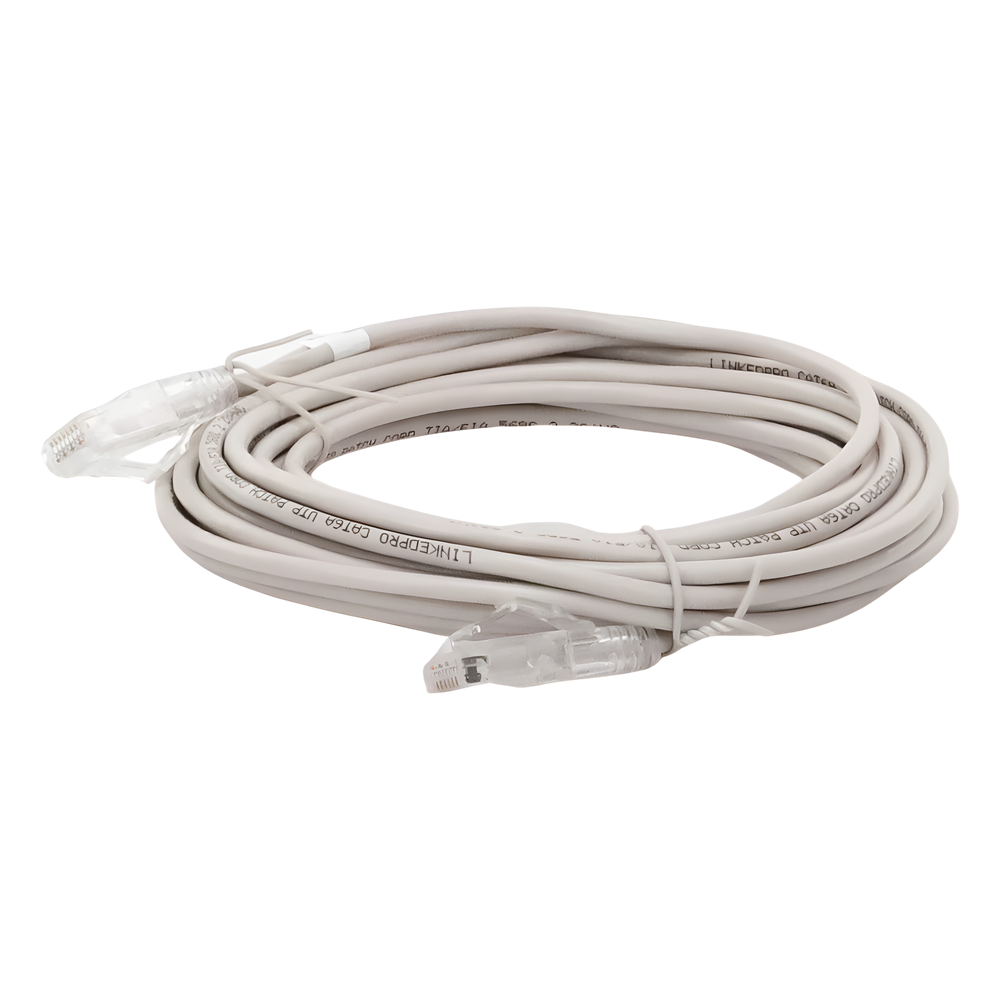 Cable de Parcheo Slim UTP Cat6A - 7 Metros (22.97 Pies) Gris, Diámetro Reducido (28 AWG)
