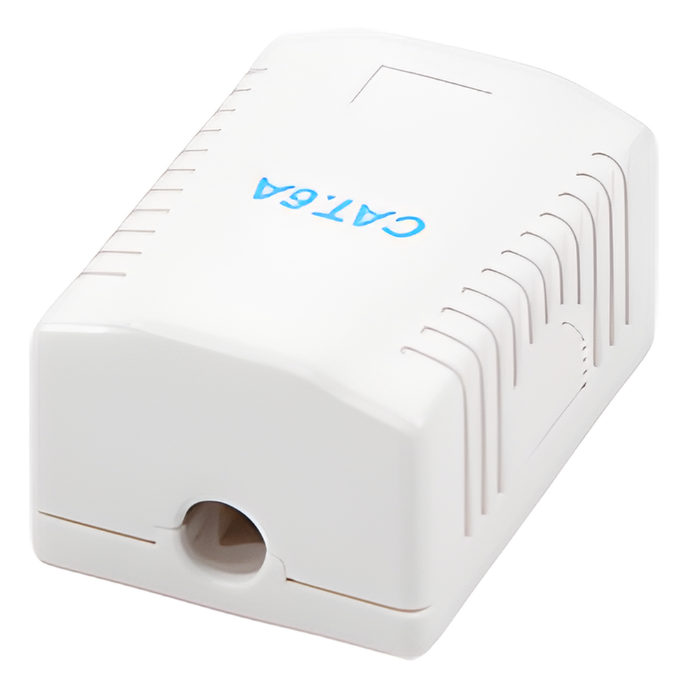 Caja de Pared con 1 Puerto, Incluye 1 Jack UTP Cat6A