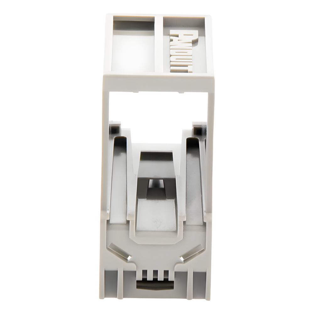 Adaptador de 1 Puerto, Para Conectores Tipo Mini-Com, Montaje en Riel Din Estándar de 35 mm (1.38 pulgadas), Color Gris Internacional