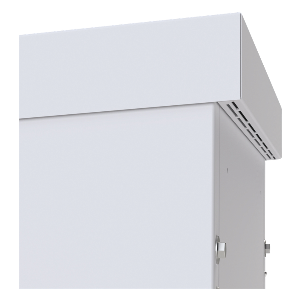 Gabinete PROFUNDO hasta 705 mm de profundidad, de Exterior de 9UR con Ventiladores y Termostato, Se envía el Gabinete Armado, (Montaje a poste o