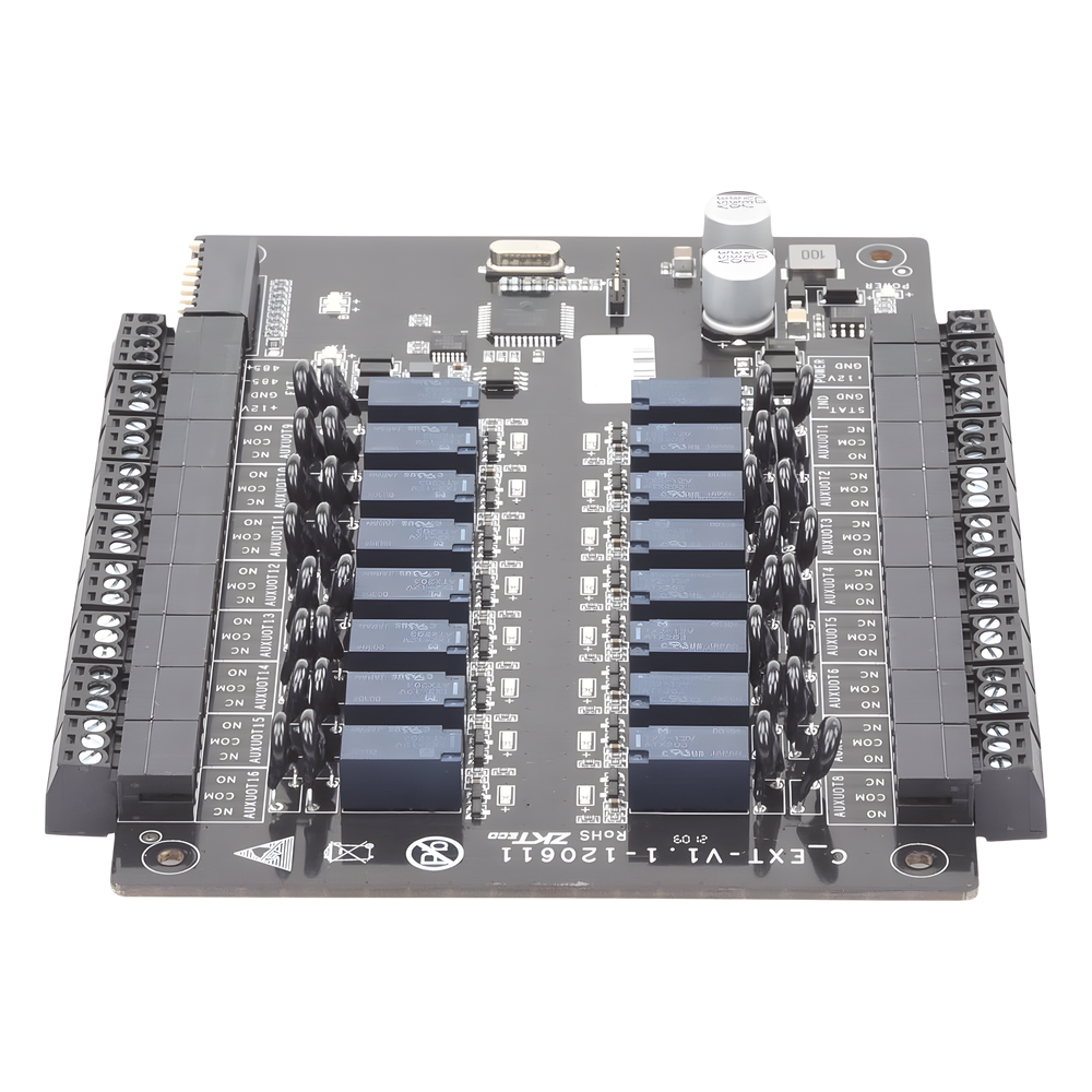 Expansor de 16 Relevadores / RS-485 / Compatible ZKEC10 / Hasta 58 Relevadores / 12VCC