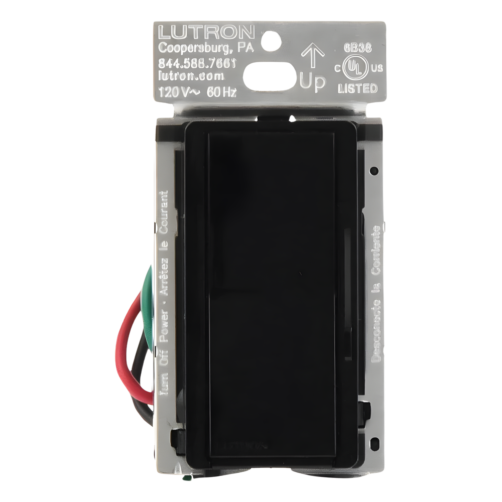 Atenuador de pared inteligente Diva con control deslizante, 120 V sin cable neutro, 150 W LED y CFL o 600 W incandescente y halógeno, sistema Caseta
