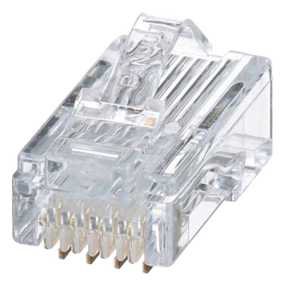 Plug RJ45 Cat5e, Para Cable UTP de Calibres 24-26 AWG, Chapado en Oro de 50 Micras, Paquete de 50 Piezas