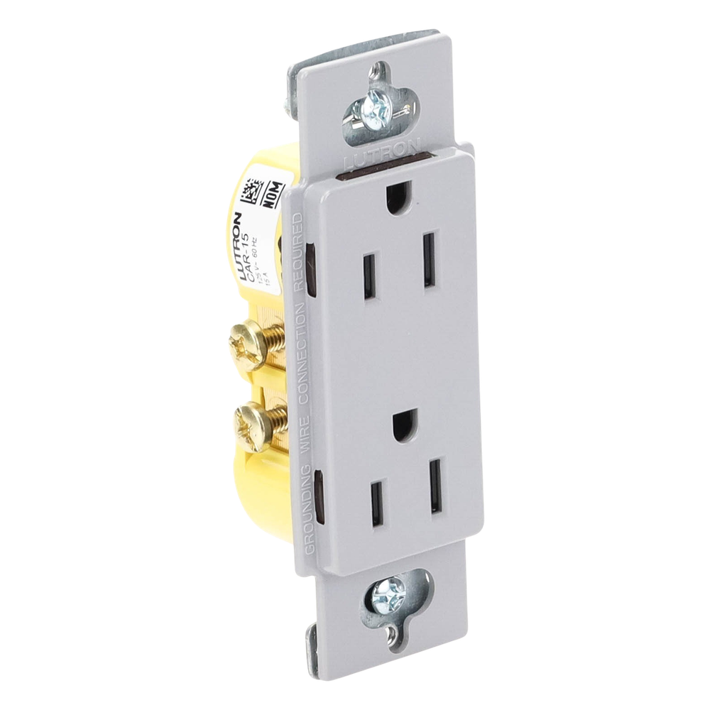 Contacto dúplex de pared 15 A / 125 V, línea Claro, para instalaciones residenciales y comerciales