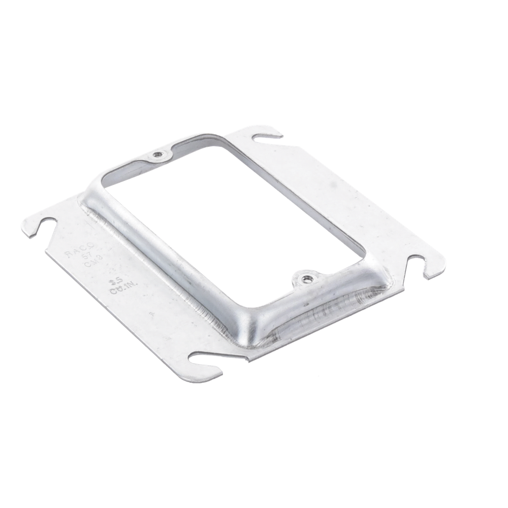 Sobretapa Cuadrada Galvanizada de 4", realce de 1/2".