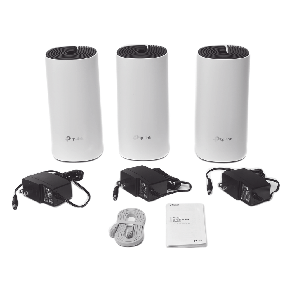 KIT 3 Routers Inalámbricos MESH Interior para Hogar / Doble Banda Wi-Fi 5 AC1200 Mbps / 2 Puerto Gigabit WAN/LAN / 2 Antenas Internas